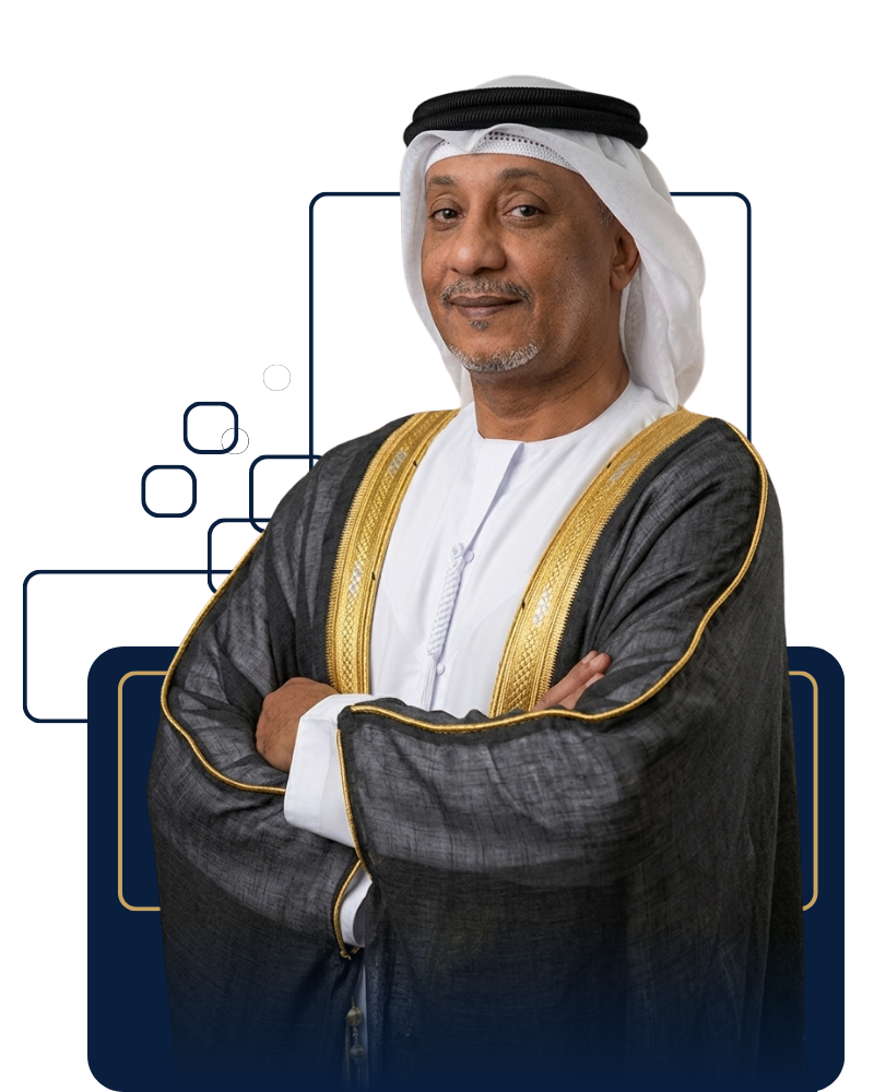Portrait of Mr. Ahmad Abdulla Ahli, Founder and Senior Advocate